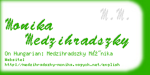 monika medzihradszky business card